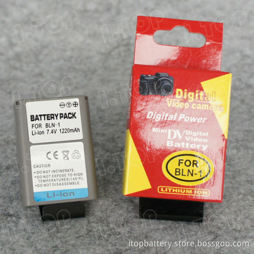 Camera battery replacement for olympus BLN-1 , 7.4V 1220mAh,18 months warranty